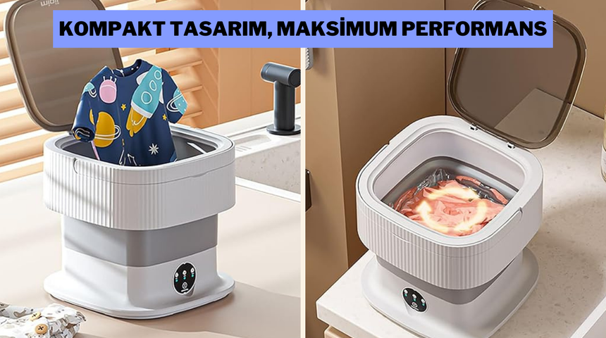 Çok satanlarda bir numara! İşte katlanabilir ve taşınabilir o çamaşır makinesi