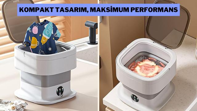 Çok satanlarda bir numara! İşte katlanabilir ve taşınabilir o çamaşır makinesi