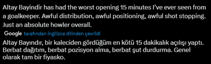 Altay Bayındır'ın hatası pahalıya patladı! İngilizleri çileden çıkardı: "Tam bir fiyasko!" G2