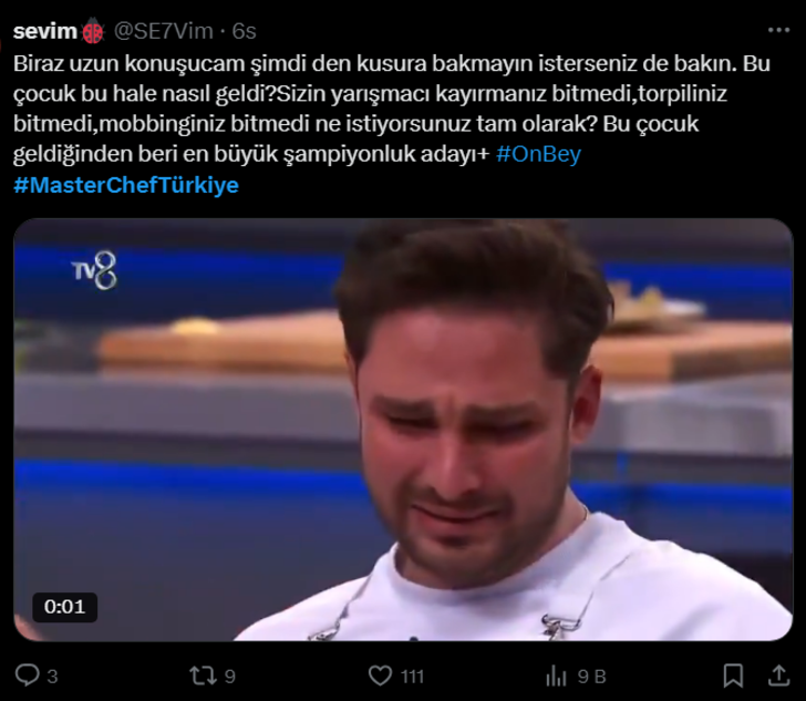 MasterChef Türkiye'de Onur "Hiç iyi değilim" diyerek ağlamaya başladı! Seyirci dayanamadı G3