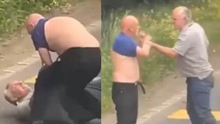 Servis şoförü ve sürücü arasındaki yol tartışması bir anda şiddetlendi! Araçlarından inip yolun ortasında kavga ettiler