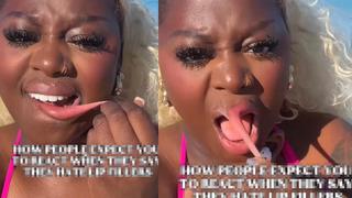 İzleyenler gözlerine inanamadı! Yapışkanlı dudak silikonlarını böyle çıkarttı: Kafam çok karıştı