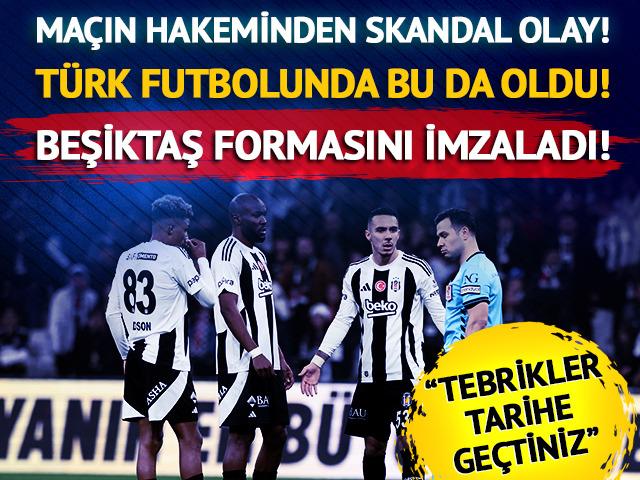 Türk futbolunda bu da oldu! Hakem Cihan Aydın'dan skandal olay: Beşiktaş formasını imzaladı!