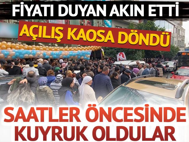 Uzun kuyruklar oluştu, fiyatı duyan akın etti! Açılış kaosa döndü