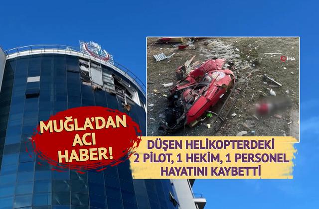 Kaza anı ortaya çıktı! Muğla'da helikopter hastaneye çarpıp düştü