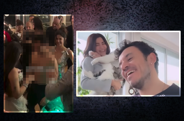 Nesrin Cavadzade'yle aşk yaşadıkları iddia edilmişti! Buray ev partisinde dansözle yarı çıplak dans etti! O anlar olay oldu...