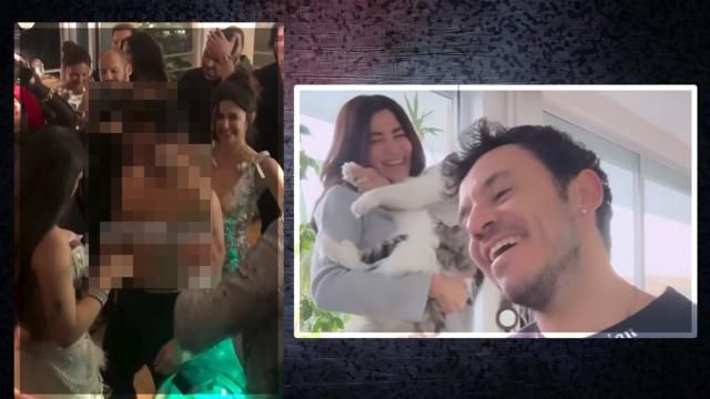 Nesrin Cavadzade'yle aşk yaşadıkları iddia edilmişti! Buray ev partisinde dansözle yarı çıplak dans etti! O anlar olay oldu...