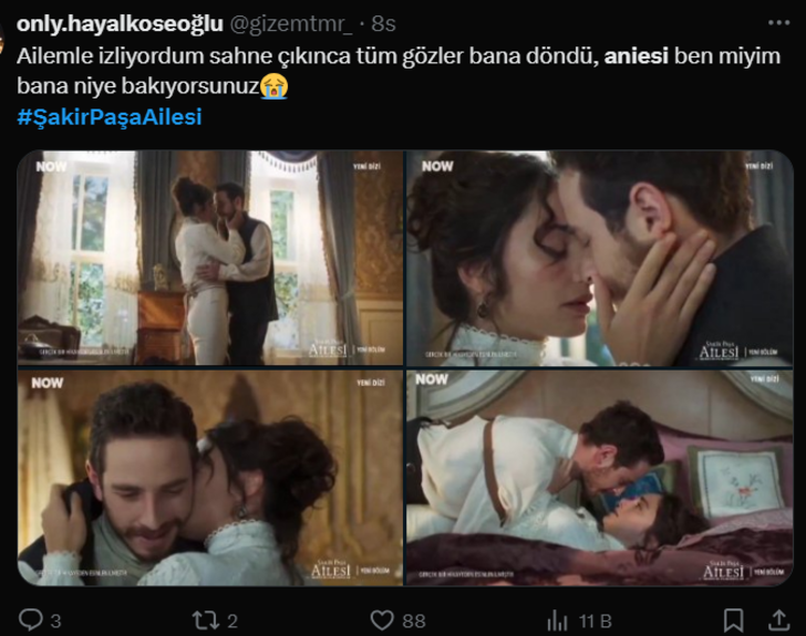 Şakir Paşa Ailesi'nde Cevat ve Aniesi'nin yatak sahnesi sosyal medyada gündemde! "Ailemle izliyordum..." G2