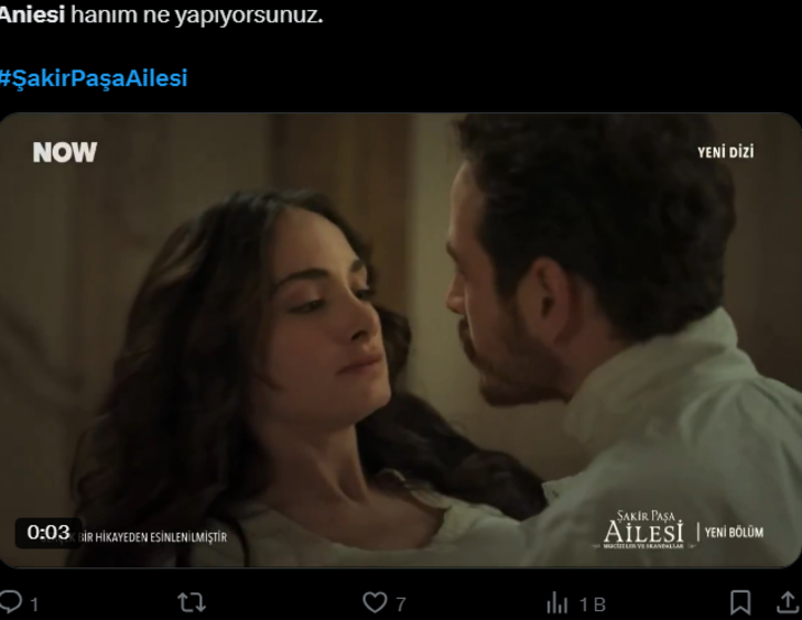 Şakir Paşa Ailesi'nde Cevat ve Aniesi'nin yatak sahnesi sosyal medyada gündemde! "Ailemle izliyordum..." G5