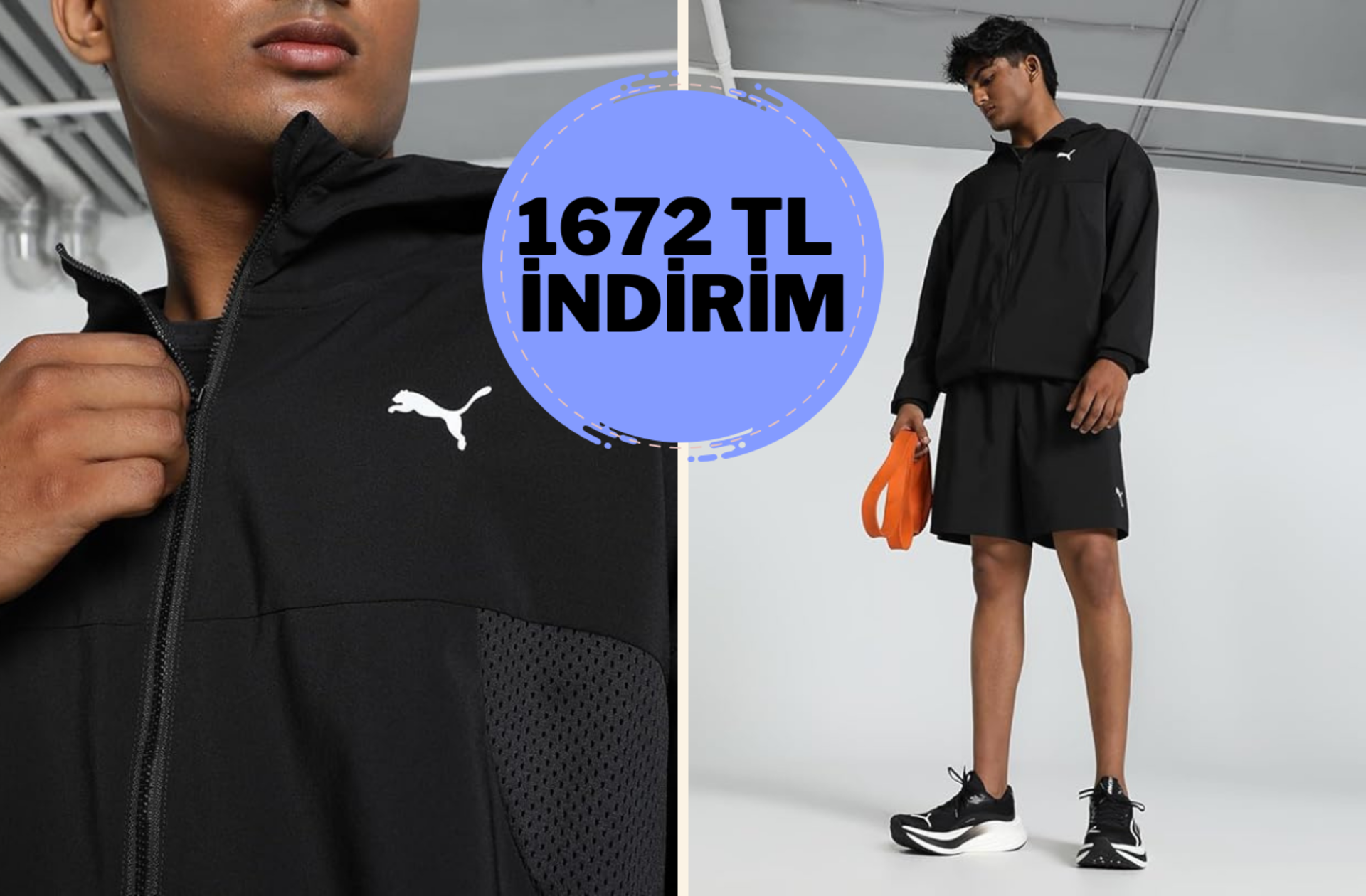 Puma Fit Woven FZ Jacket Yılın Son Fırsatları'na özel indirime girdi
