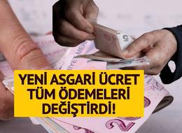 Asgari ücret birçok kalemi etkiledi! Ödemelerin hepsi arttı; İşsizlik maaşı, GSS primi, BES, stajyer maaşı...