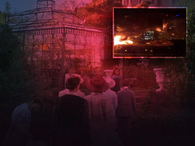 Şakir Paşa Ailesi platosunda yangın çıktı! Köşk küle döndü! Set durdu...