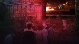 Şakir Paşa Ailesi platosunda yangın çıktı! Köşk küle döndü! Set durdu...