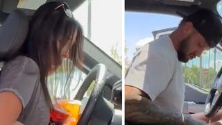 Eşine şaka yapmak istedi! Ortaya eğlenceli görüntüler çıktı: Tüm intikamını tek seferde almış