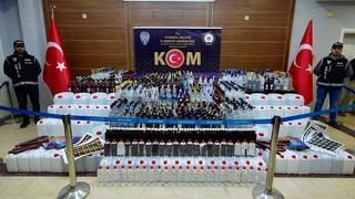 İstanbul Emniyeti'nin son 20 günde yaptığı operasyonlarda 17 ton sahte içki ele geçirildi