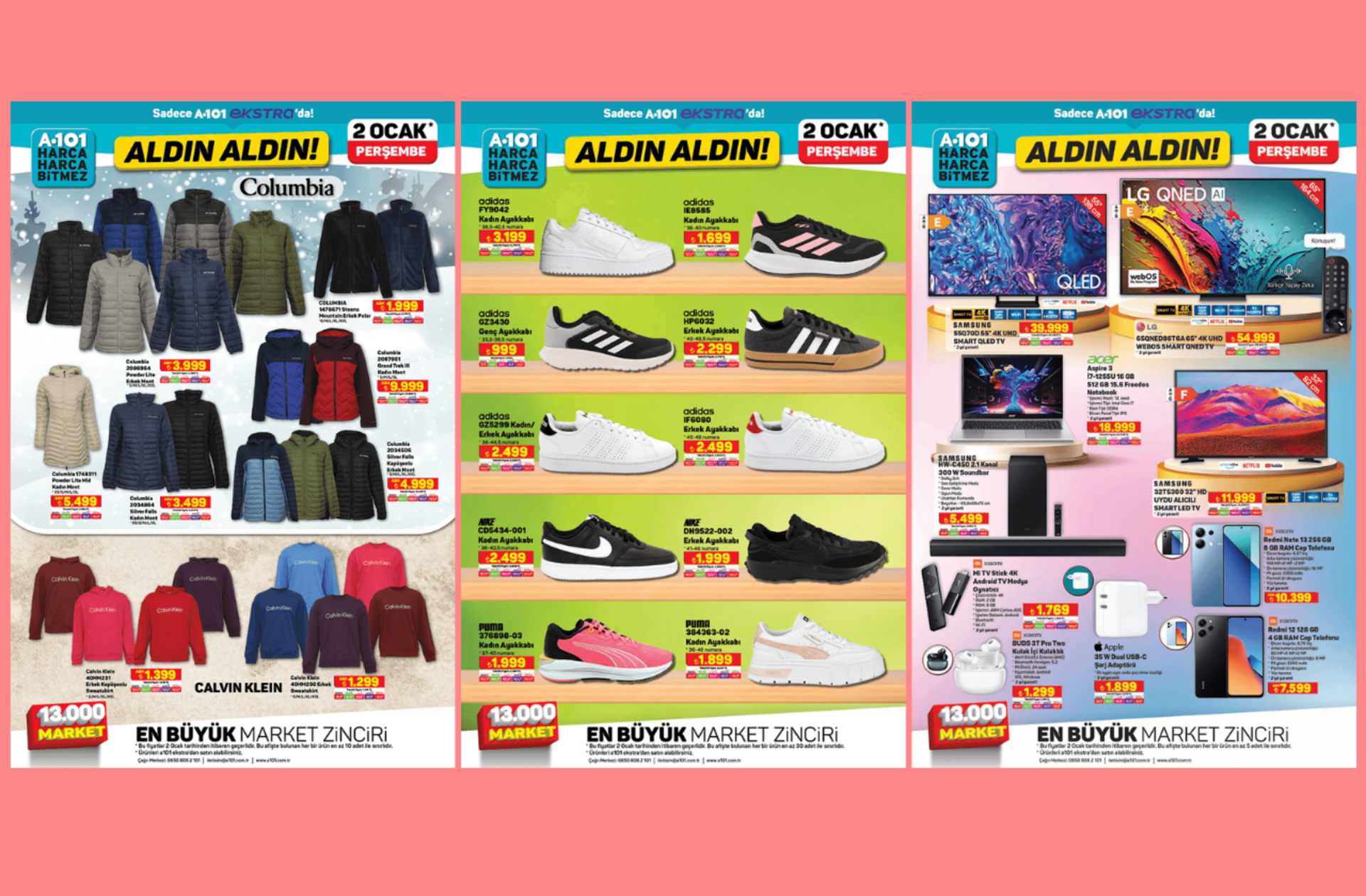 A101'e Columbia montlar geliyor! İşte 2 Ocak 2025 A101 Aldın Aldın Kataloğu