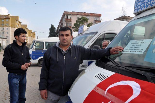 Minibüsçülerin bir günlük kazancı Mehmetçiğe gidecek