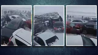 SON DAKİKA Kazakistan'da kötü hava şartları zincirleme kazaya sebep oldu! Tam 95 araç birbirine girdi...