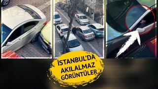 Saniyeler içinde 8 araca çarpan aracın direksiyonundakini görenler inanamadı: İstanbul'da akılalmaz görüntüler