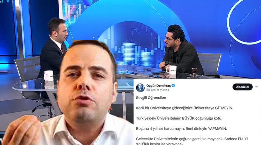 Özgür Demirtaş'ın 'üniversite' paylaşımı gündem olmuştu... Mert Başaran destek çıktı! Eğitim yerine yatırım tavsiyesi verdi