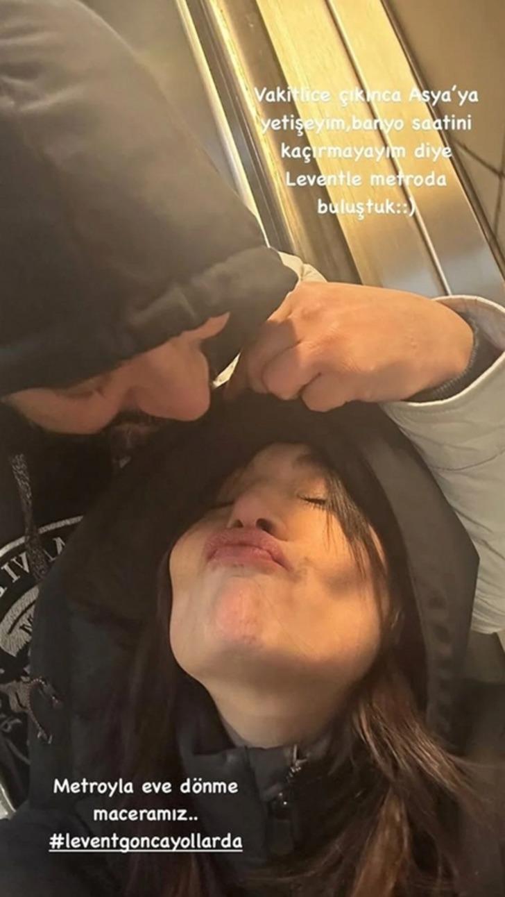 Leyla'nın Nur'u Gonca Vuslateri  evine metroyla döndü! Yere oturup gizlice fotoğrafını çekenlere seslendi!  G3