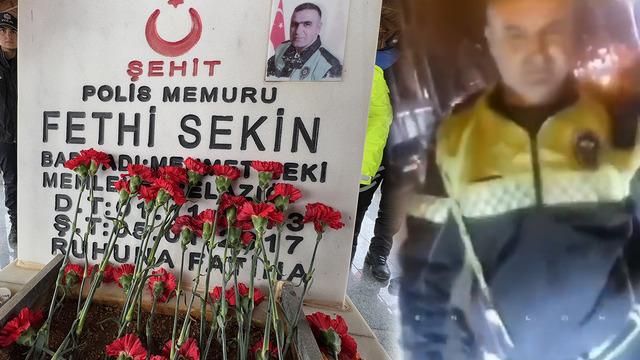 Şehit polis Fethi Sekin Elazığ'da kabri başında anıldı! Görev başındaki görüntüler ortaya çıktı