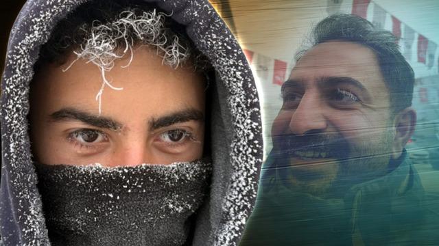 Saçları, kaşları, kirpikleri dondu... Ardahan'da hava sıcaklığı eksi 20'ye düştü, dışarı çıkan soğuğa şaştı: İşte halimiz bu