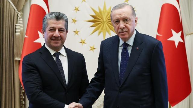 Cumhurbaşkanı Erdoğan, Barzani'yle görüştü