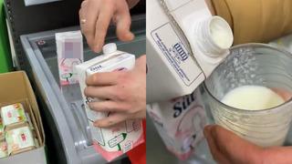 Üç harfli markette satılan süt bozuk çıktı! Müşteri tek tek açıp gösterdi o anlar gündem oldu!  'Bununla çocuklar ölüyor'