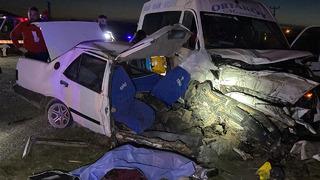 Aksaray'da otomobil ikiye bölündü, baba ve kızı hayatını kaybetti