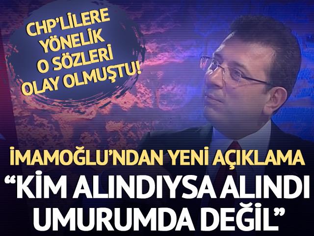 CHP'lilere yönelik olay olmuştu! İmamoğlu'ndan yeni açıklama: "Kim alındıysa alındı umurumda değil"