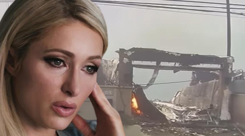 Paris Hilton Los Angeles'taki evinin yandığını canlı yayında izledi: Kaybım büyük olsa da...