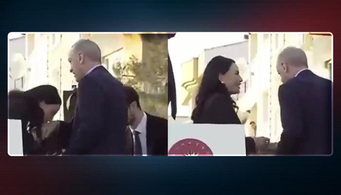 Erdoğan'ın elini öptü 200 TL harçlık aldı