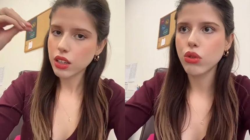 B&ouml;ylesi g&ouml;r&uuml;lmedi: İş yerine gelen kargosu iş arkadaşı tarafından a&ccedil;ılıp denenen kadın tepki g&ouml;sterdi!