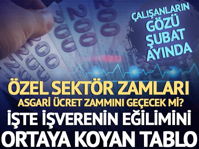 İlk zamlı maaşlar Şubat ayında! Özel sektörde zamlar nasıl olacak?