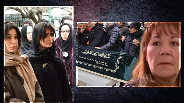 Gözler Gökçe Bahadır ve Fahriye Evcen'i ararken genç oyuncu dikkat çekti! Bedia Ener'in cenazesinde gözyaşlarını tutamadı