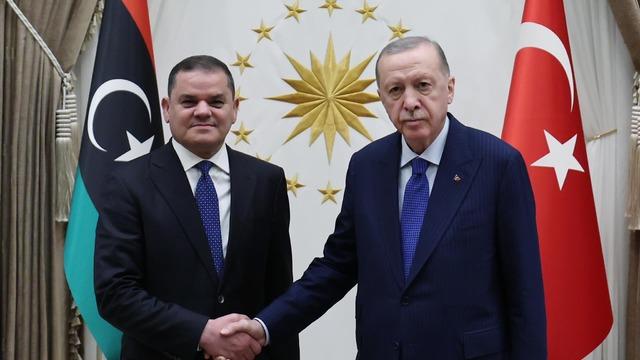 Cumhurbaşkanı Erdoğan Libya Başbakanı Dibeybe'yi kabul etti