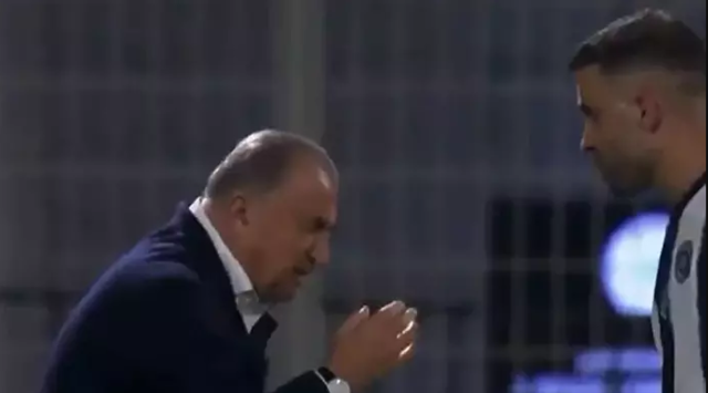 Fatih Terim ve Hamdallah arasında şaşırtan anlar! Kimse beklemiyordu... Elindeki suyu sıçrattı!