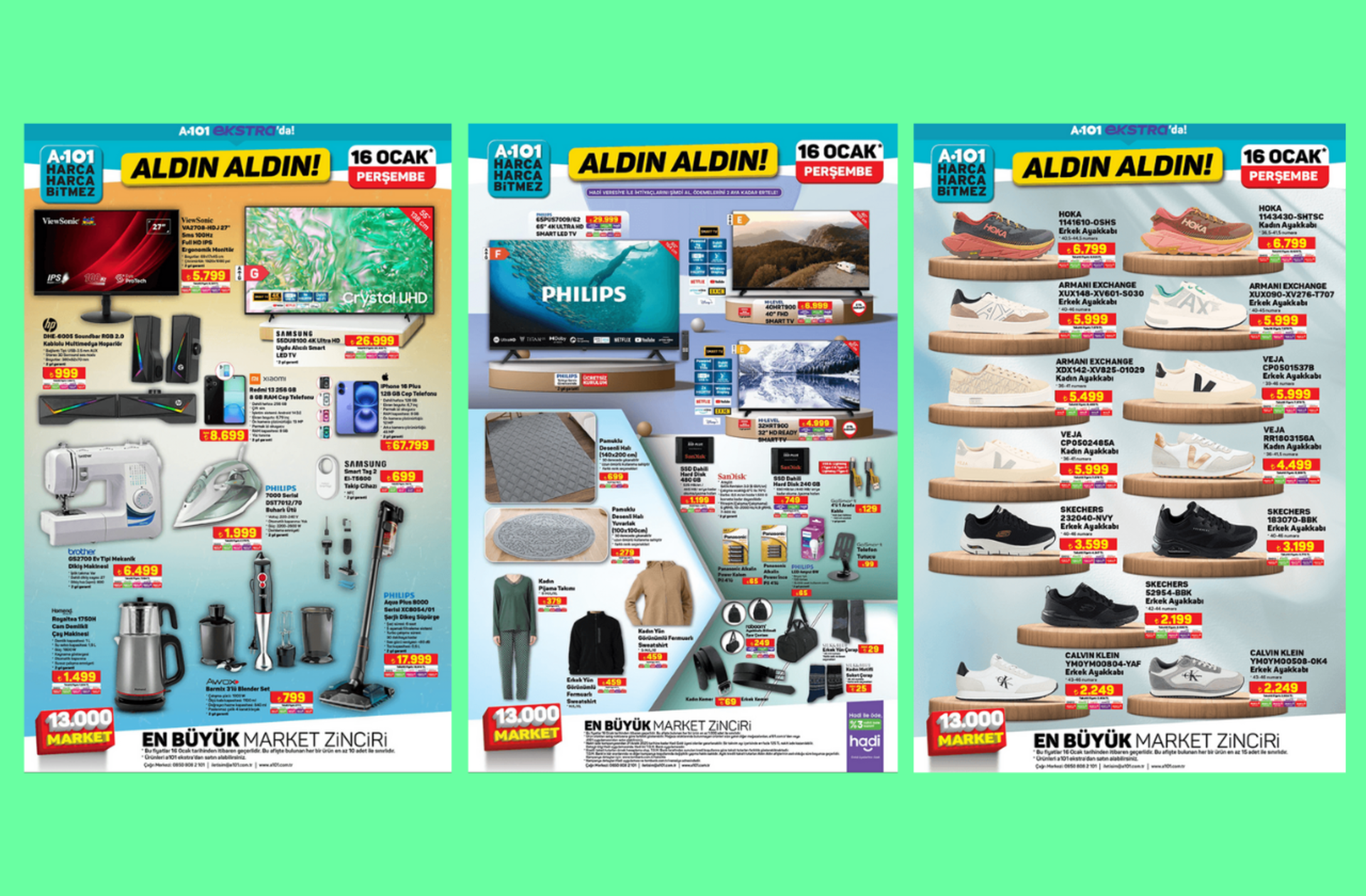 A101'e lüks marka spor ayakkabılar geliyor! İşte 16 Ocak 2025 A101 Aldın Aldın Kataloğu