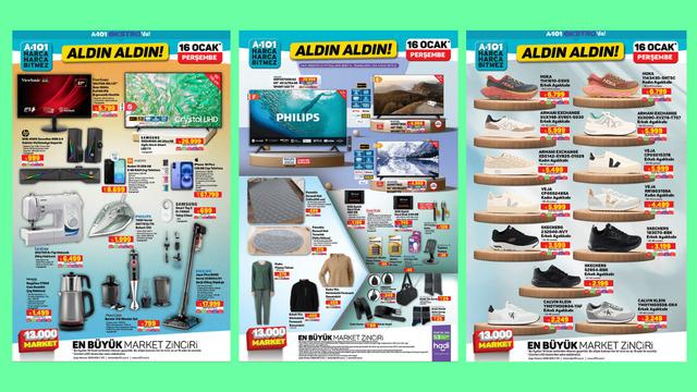 A101'e lüks marka spor ayakkabılar geliyor! İşte 16 Ocak 2025 A101 Aldın Aldın Kataloğu