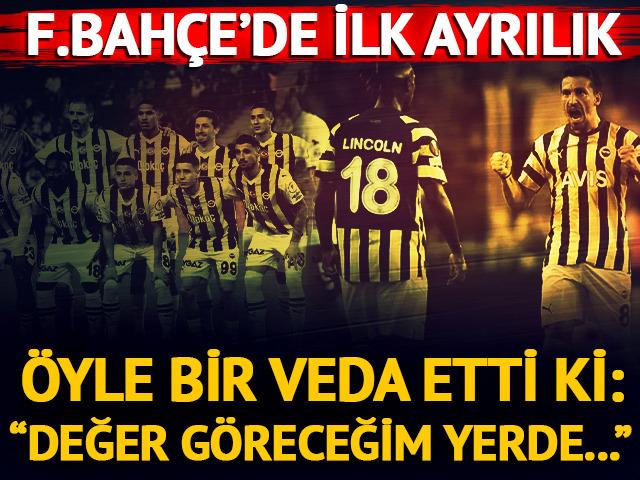 F.Bahçe'de ilk ayrılık! Öyle bir veda etti ki: Değer göreceğim yerde...