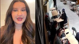 Moldavalı kadına yemek yerken hayatını şokunu yaşattılar! Her saniyesi kamerada