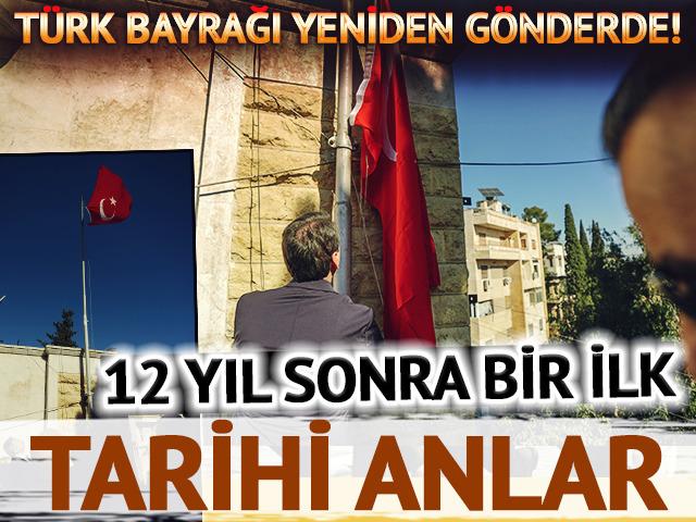 Tarihi anlar! Türk bayrağı 12 yıl sonra yeniden gönderde