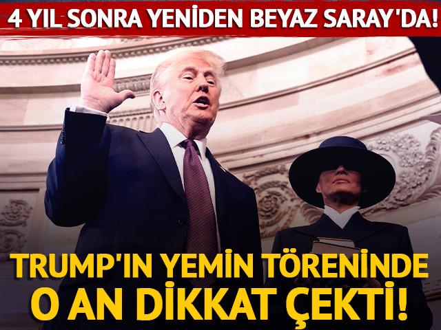 Donald Trump'ın yemin töreninde o an dikkat çekti! İncil'e elini koymadı