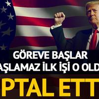 Trump'ın ilk icraatlarından biri oldu! Uygulamayı iptal etti