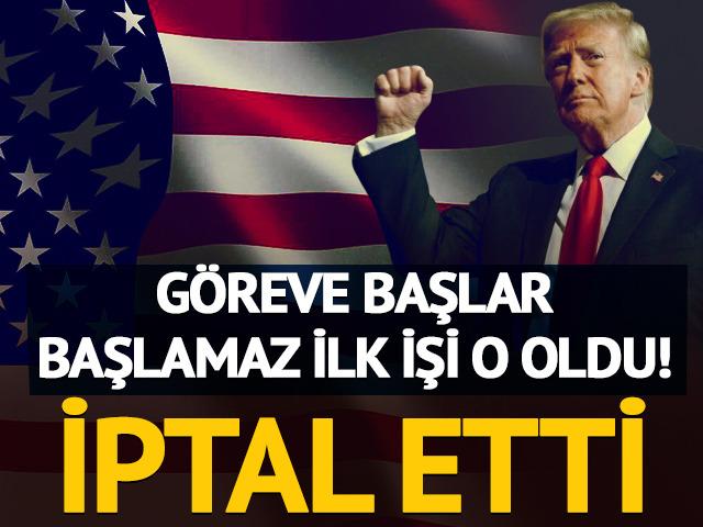 Trump'ın ilk icraatlarından biri oldu! Uygulamayı iptal etti