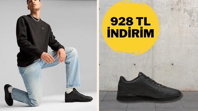 Spor kombinlerin favorisi Puma ST Runner v4 L Spor Ayakkabı indirime girdi