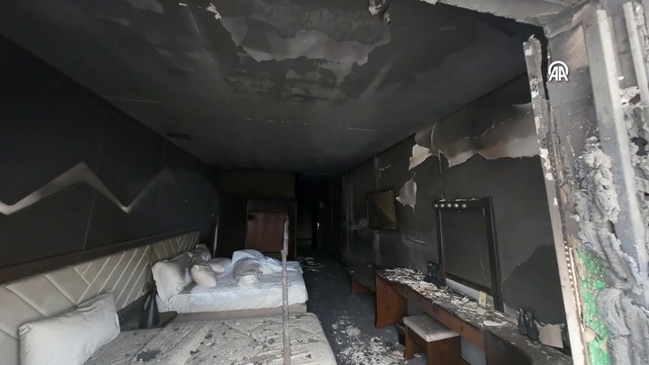 Herkesin dilindeki yangın merdiveni ilk kez görüntülendi; Grand Kartal Otel'in son hali içinizi karartacak G4