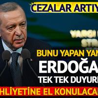 Erdoğan tek tek duyurdu: Cezalar artacak...