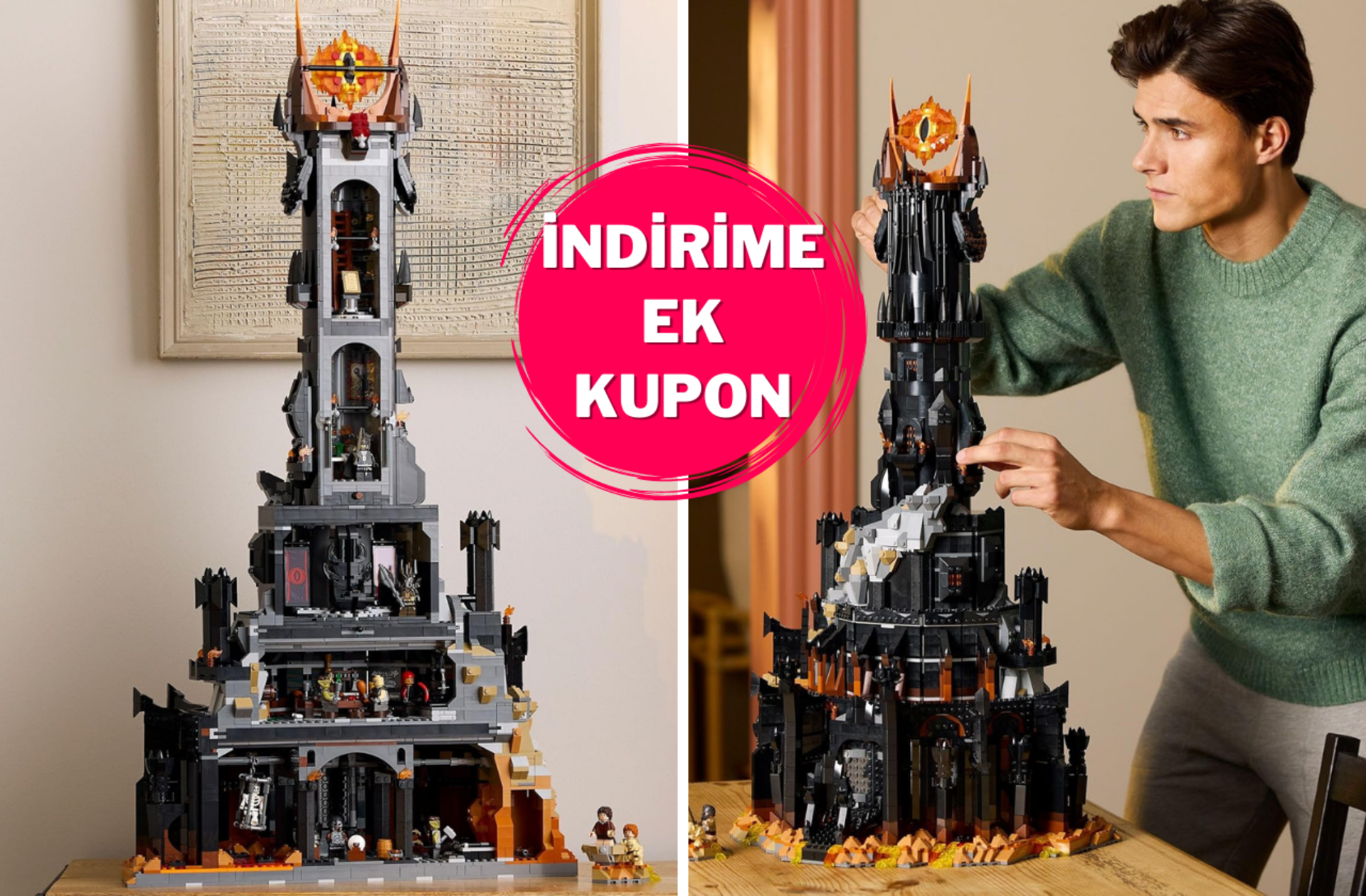 LEGO Icons serisinin en özel seti! Yüzüklerin Efendisi: Barad-dûr indirime girdi